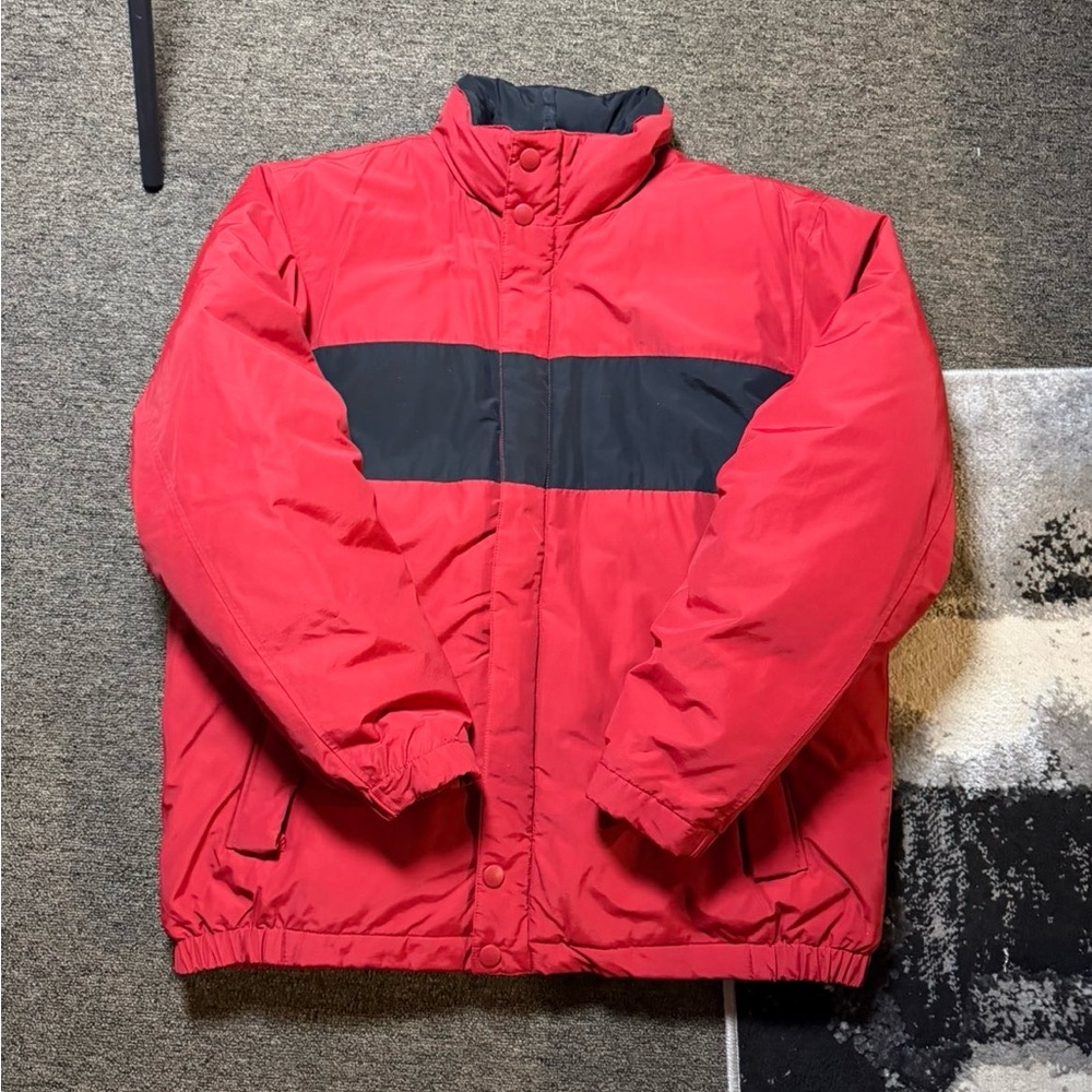 Roundtree & Yorke Red and Black Puffer Jacket
